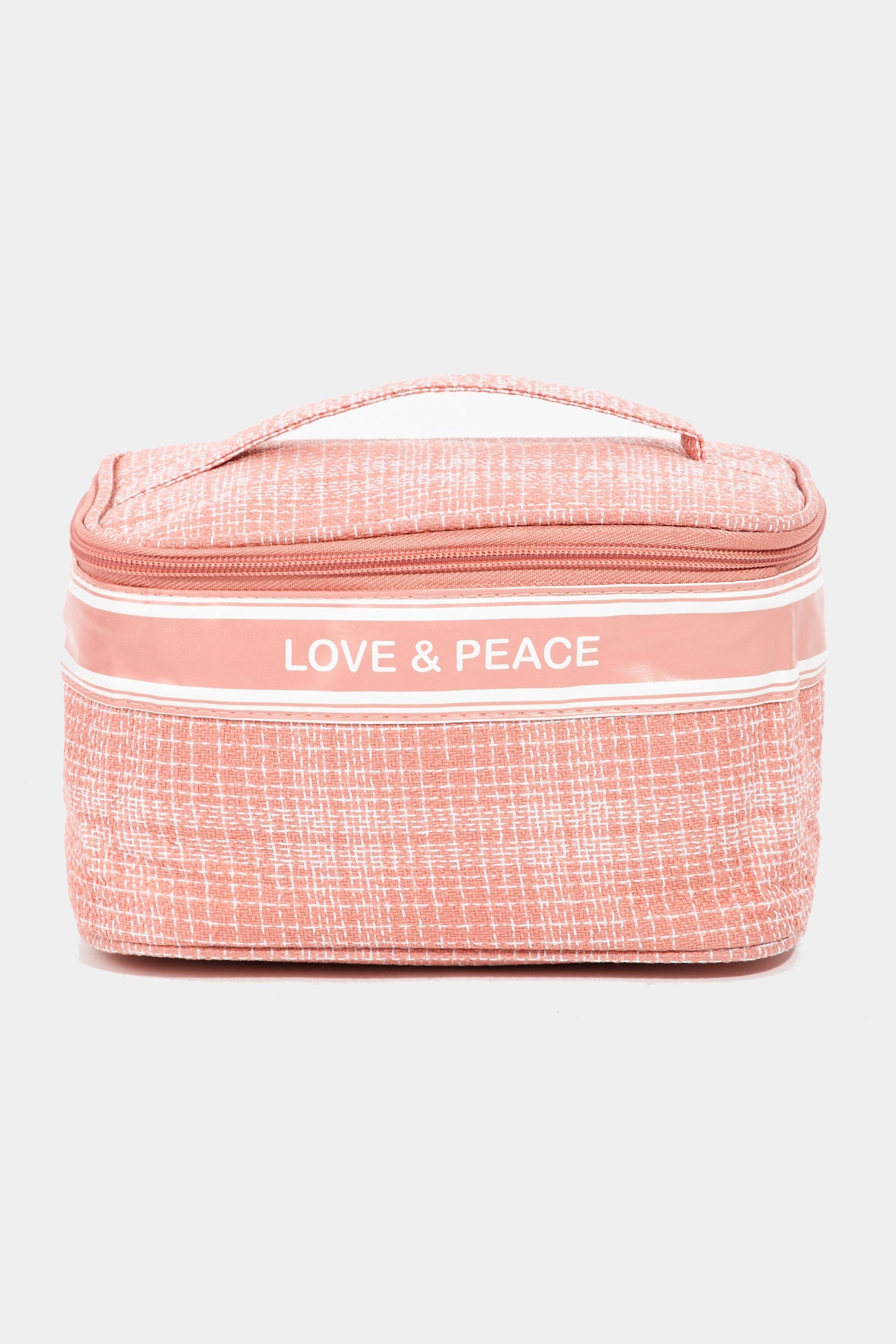 Love & Peace Striped Handle Bag