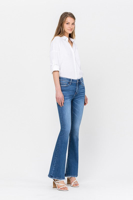 34" Mid Rise Flare Jeans