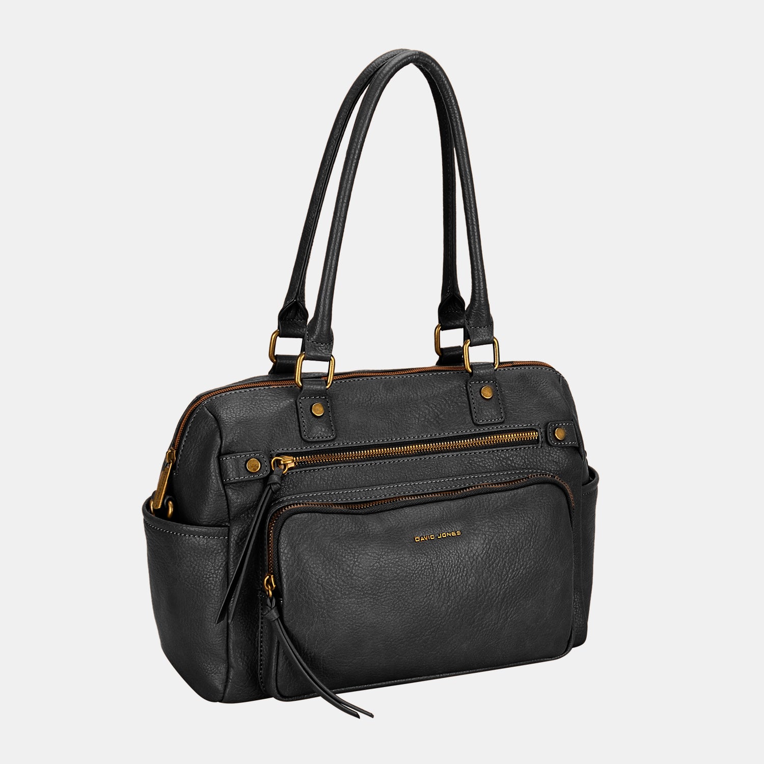 Zipper PU Leather Handbag