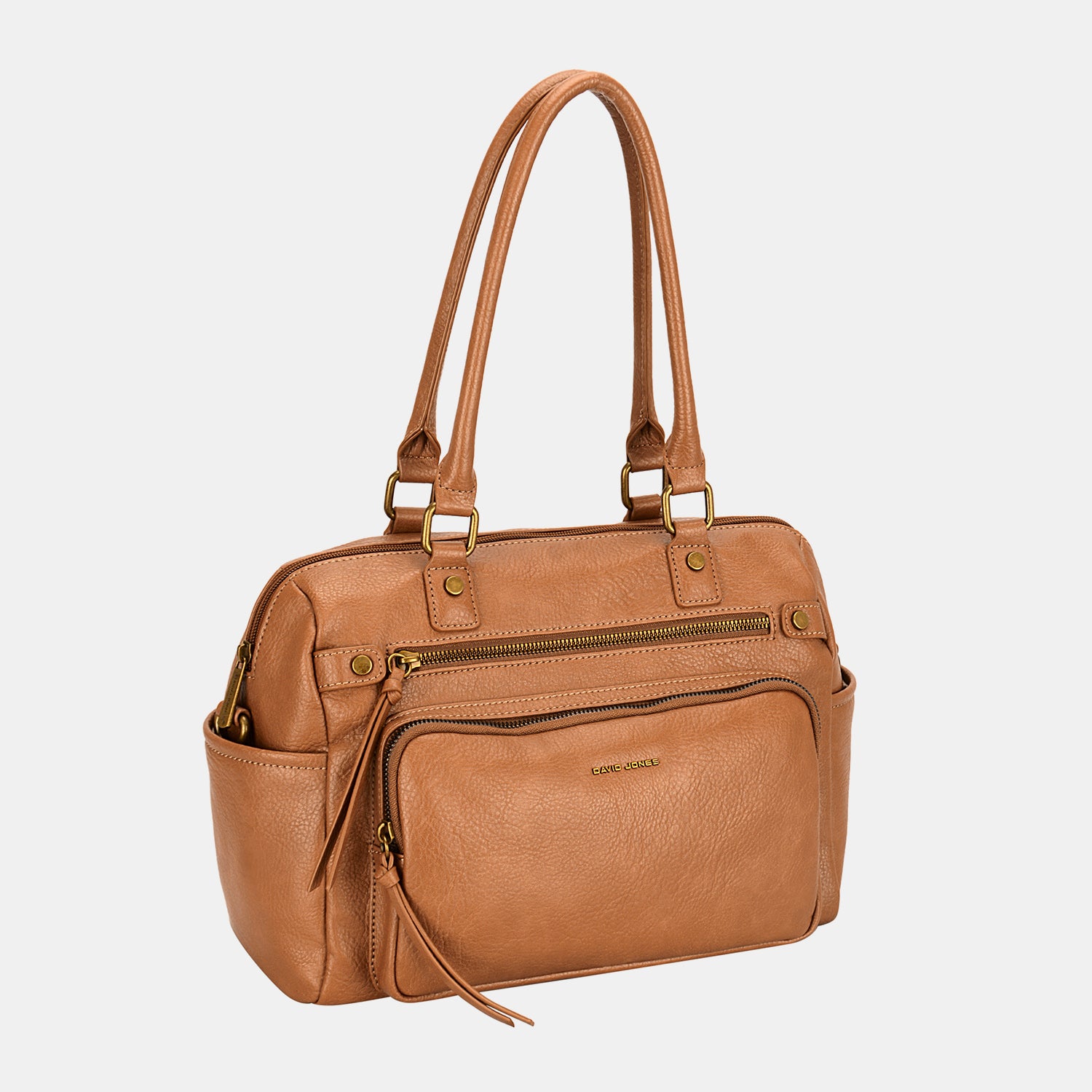 Zipper PU Leather Handbag