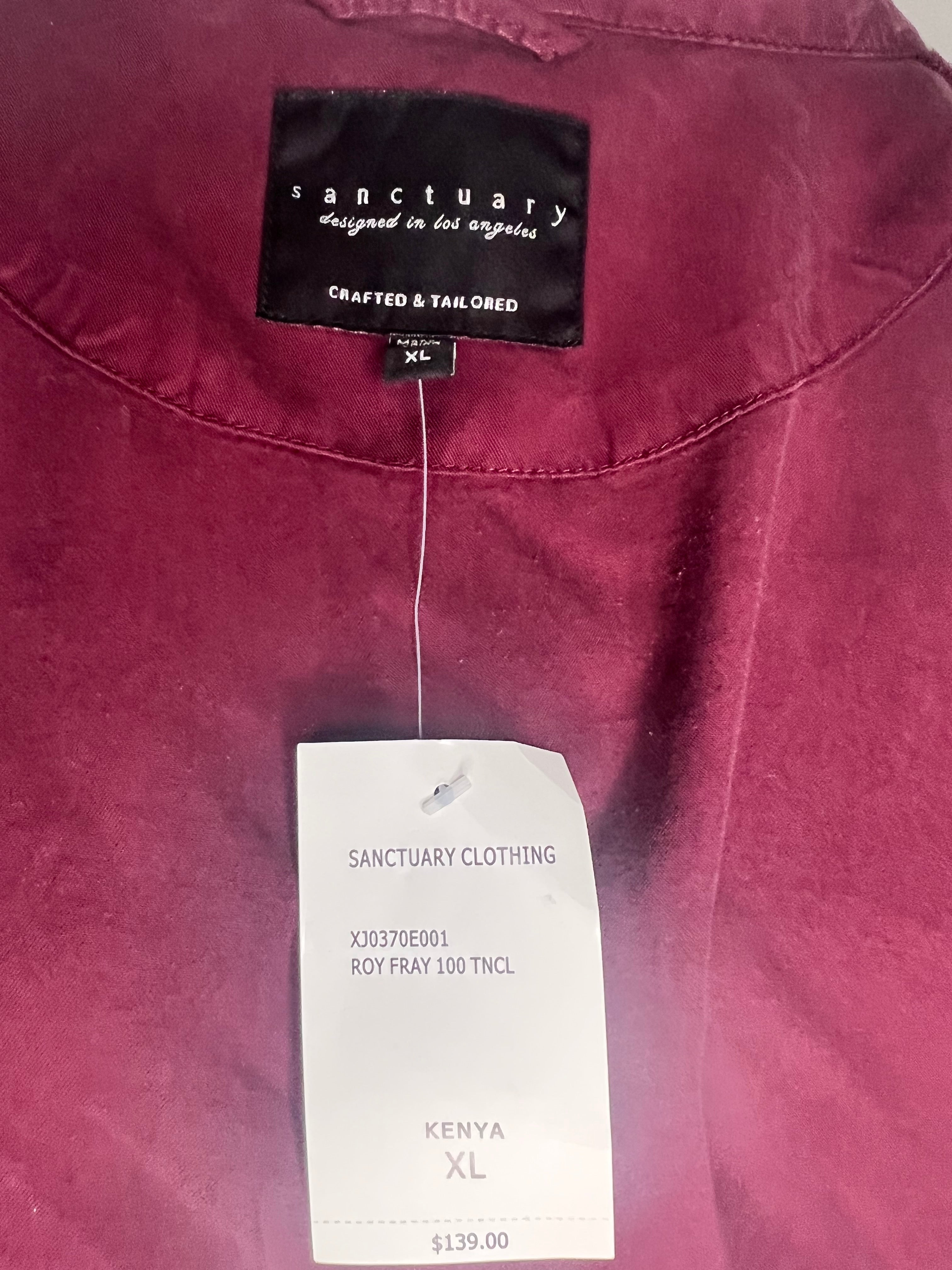 Sanctuary Roy Fray Hem Jacket Size XL