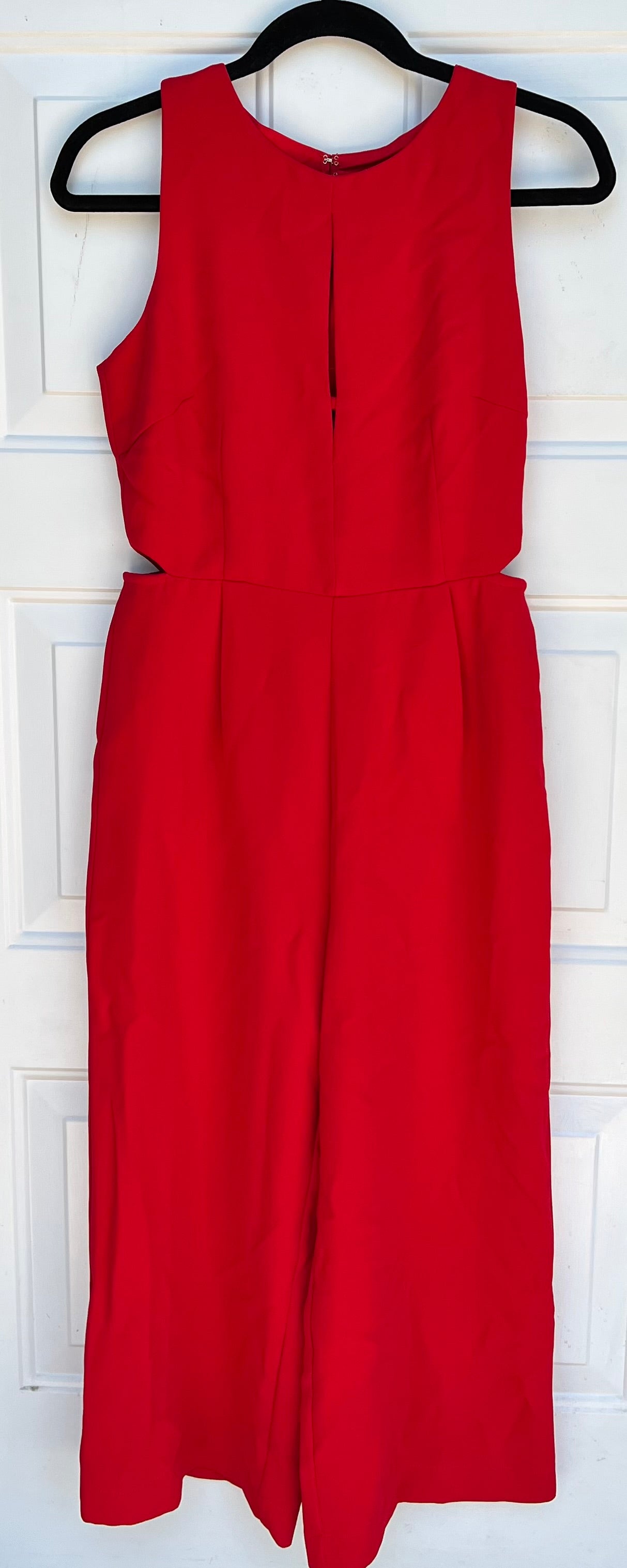 Greylin Red Artemis Cropped Jumpsuit Size Small