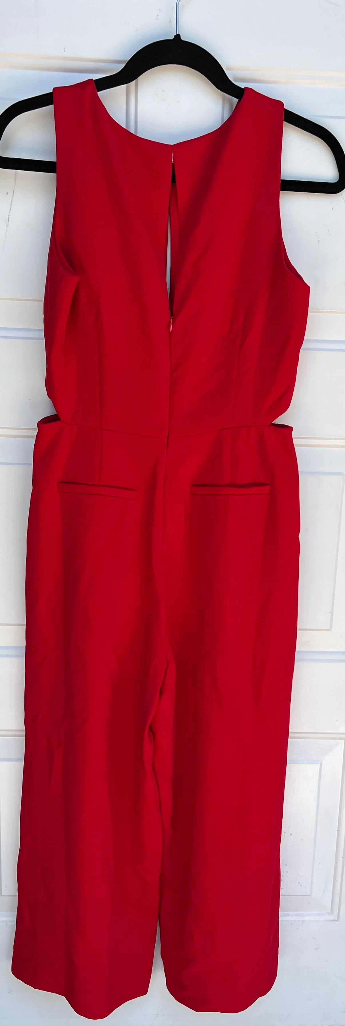 Greylin Red Artemis Cropped Jumpsuit Size Small