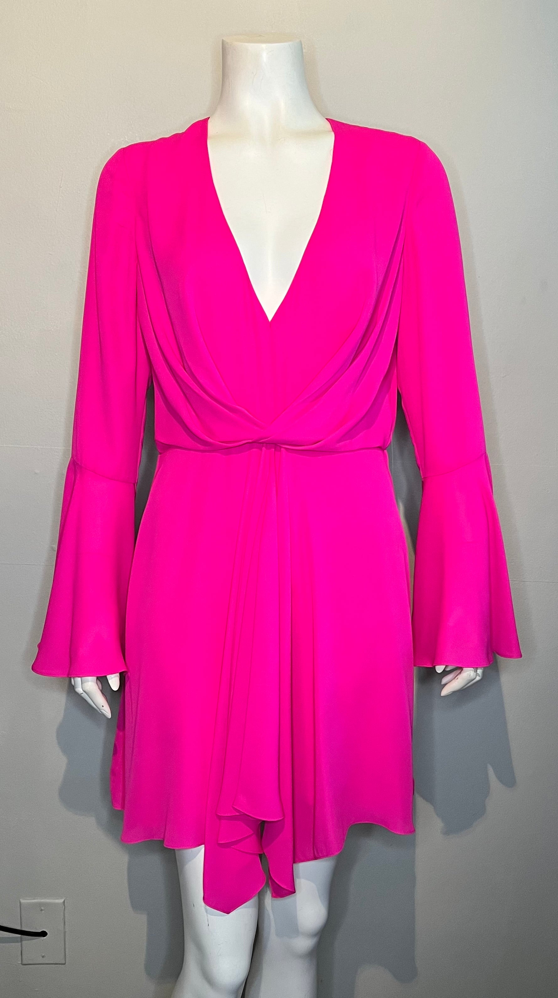 Jay Godfrey Dottie Dress- Fushia