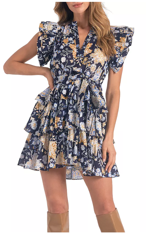 Cotton Tiered Floral Dress