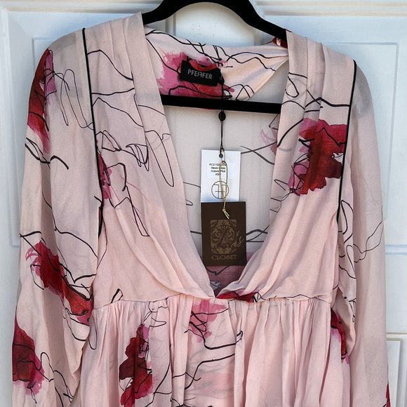 Pfeiffer The Label Pink Floral Dress Size Small