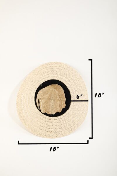 Wide Brim Straw Weave Sun Hat