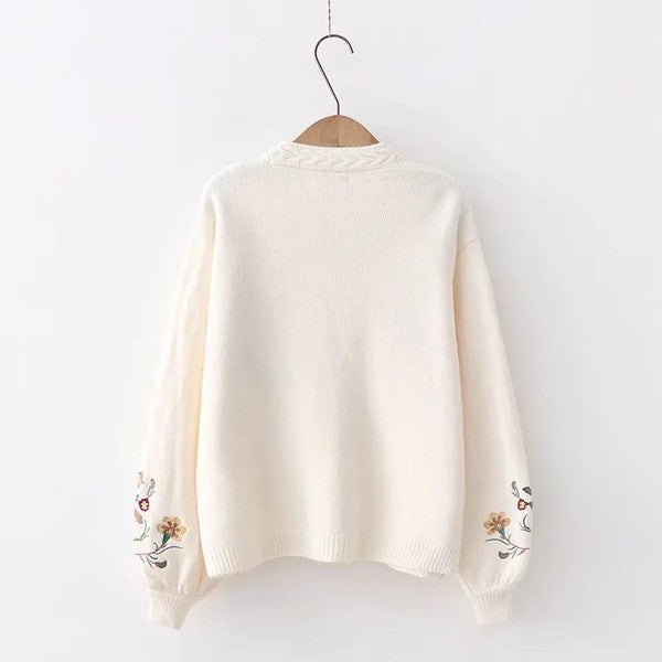 Floral Knit Cardigan