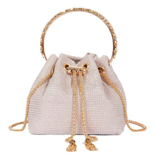 Chic Design Mini Bucket Bag diamond Sling Purse