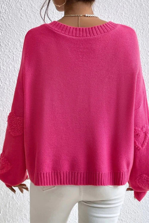 Rose Red Pearl Sweater
