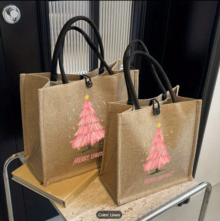 Pink Christmas Tree 2 Piece Totes