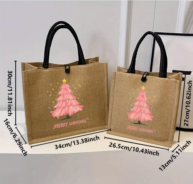 Pink Christmas Tree 2 Piece Totes