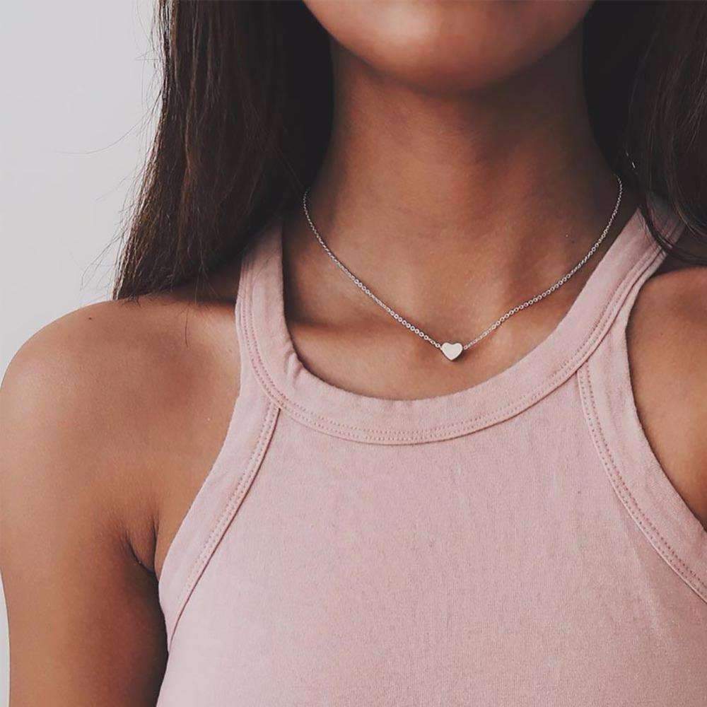 Dainty Heart Chain Necklace