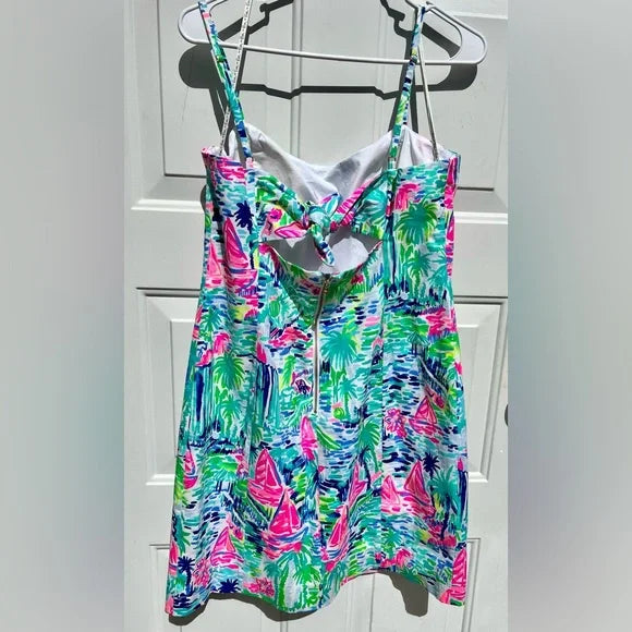 NWT Lilly Pulitzer Size 14 Shelli Stretch Shift Dress-Salt in the Air