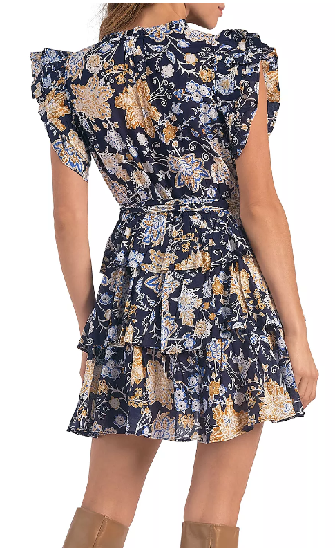 Cotton Tiered Floral Dress