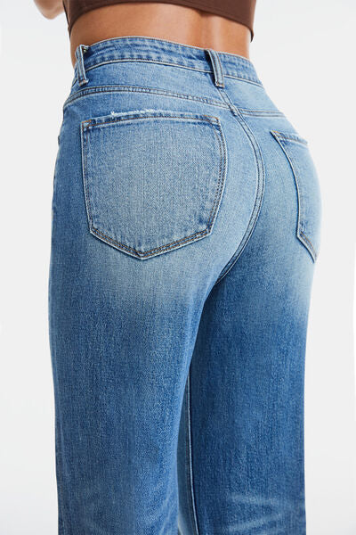 Ultra High-Waist Gradient Bootcut Jeans