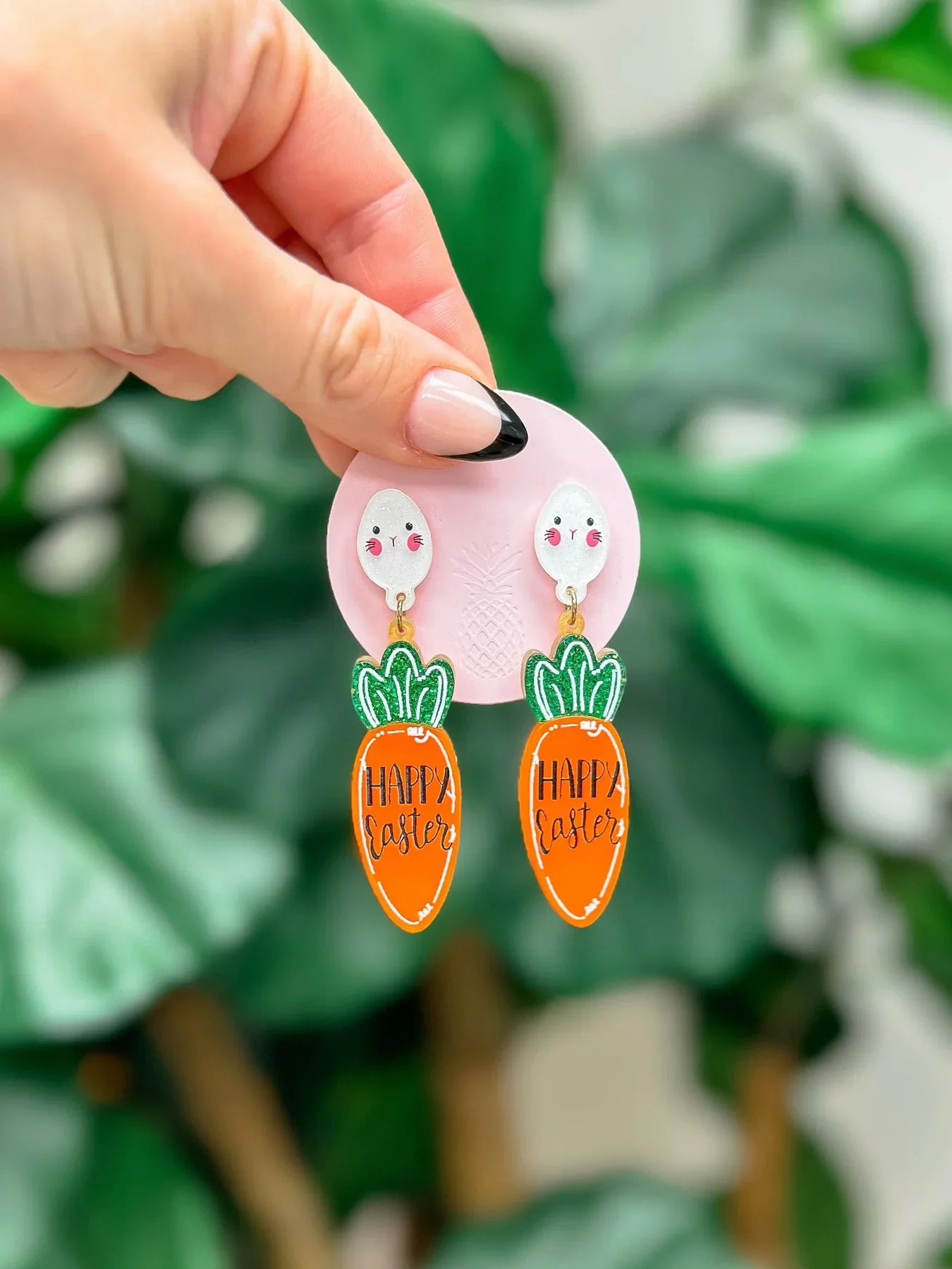 PREORDER: Happy Easter Carrot Dangle Earrings