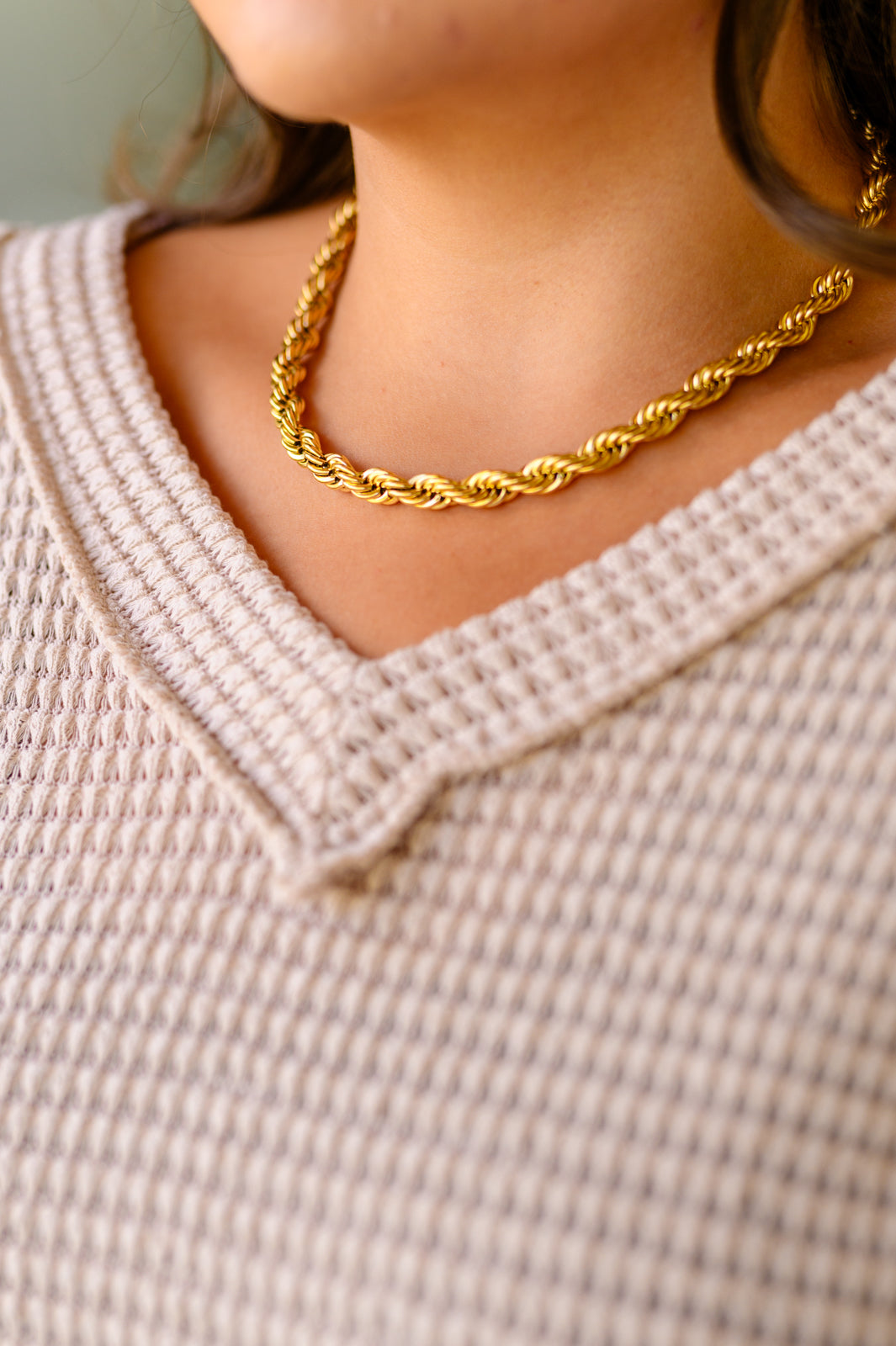 Midas Touch Classic Rope Chain Necklace