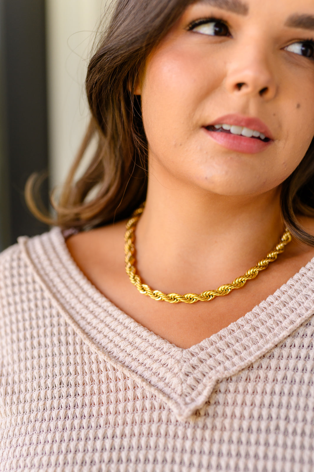 Midas Touch Classic Rope Chain Necklace